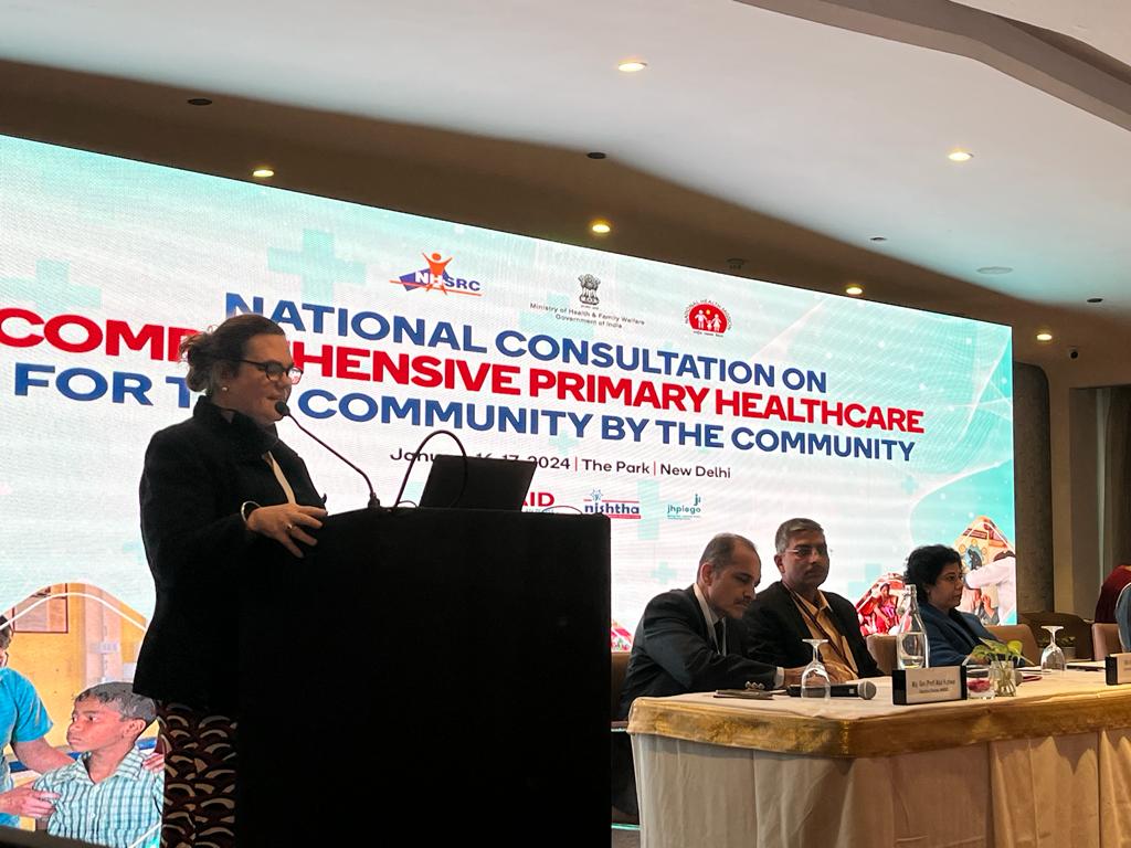 NISHTHA_CPHC's tweet photo. Prioritizing accessible #healthcare is crucial! @usaid_india is dedicated to the principle of #CPHC, vital for #primaryhealthcare. Aligned with #GOI objectives, we're committed to strengthening #primaryhealthcare in India- Ms Michelle Lang-Alli, Director, Health Office, USAID https://t.co/sw4C4S8Chd