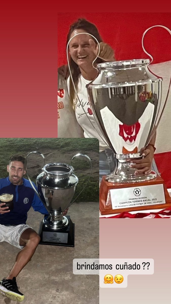 Estefaduhalde14's tweet photo. Brindamos cuñado ? 🤗😉 
Pero vos con la tuya y yo con la mía 🤣🍾🏆 https://t.co/CRACdsHXQz