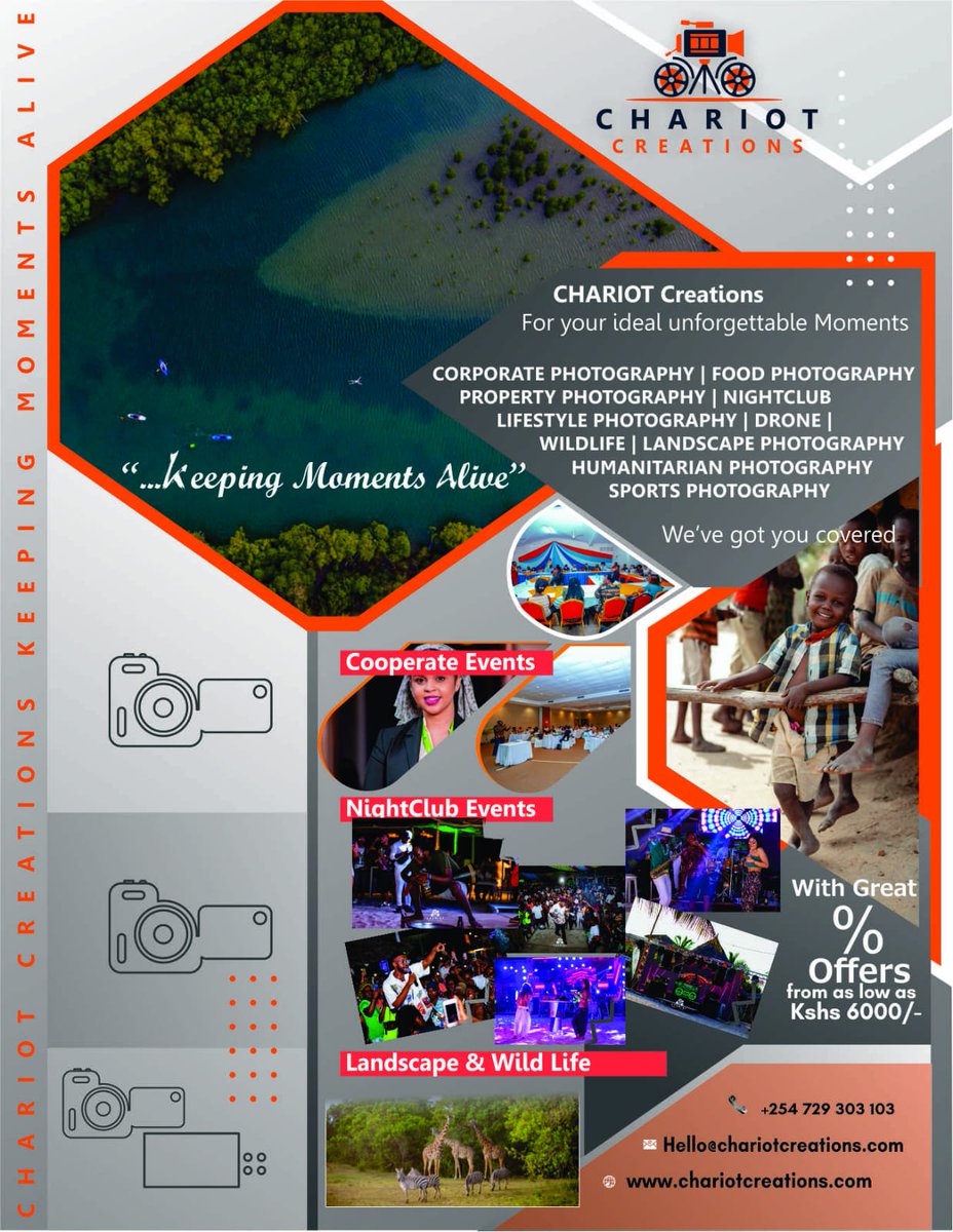 Hello fam! As we embark on business,  feel free to 📞 📩 📧 with any enquiries/ bookings. For more info check out our website:-
chariotcreations.com 
#traveltuesday 
#Blessed 
#goals 
 #FinTechRevolution 
#love
#instagood
#photooftheday 
#beautiful 
#follow
#picoftheday
#happy