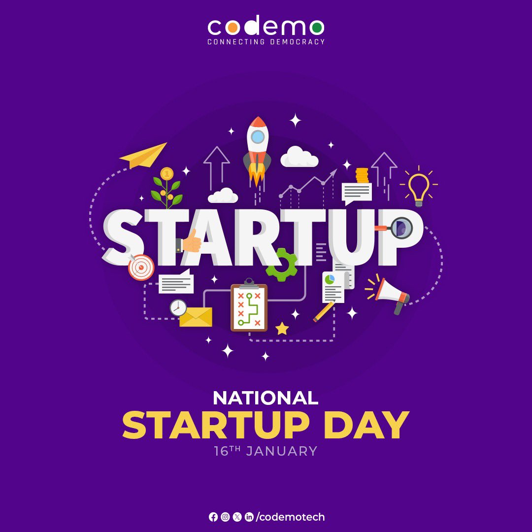 codemotech's tweet photo. Today we celebrate the startup ecosystem that has revolutionized the business world, providing a platform for innovative ideas, new work cultures, and greater opportunities for young minds. 

Let's continue to build towards a better future. https://t.co/CGG8CzD2Vx