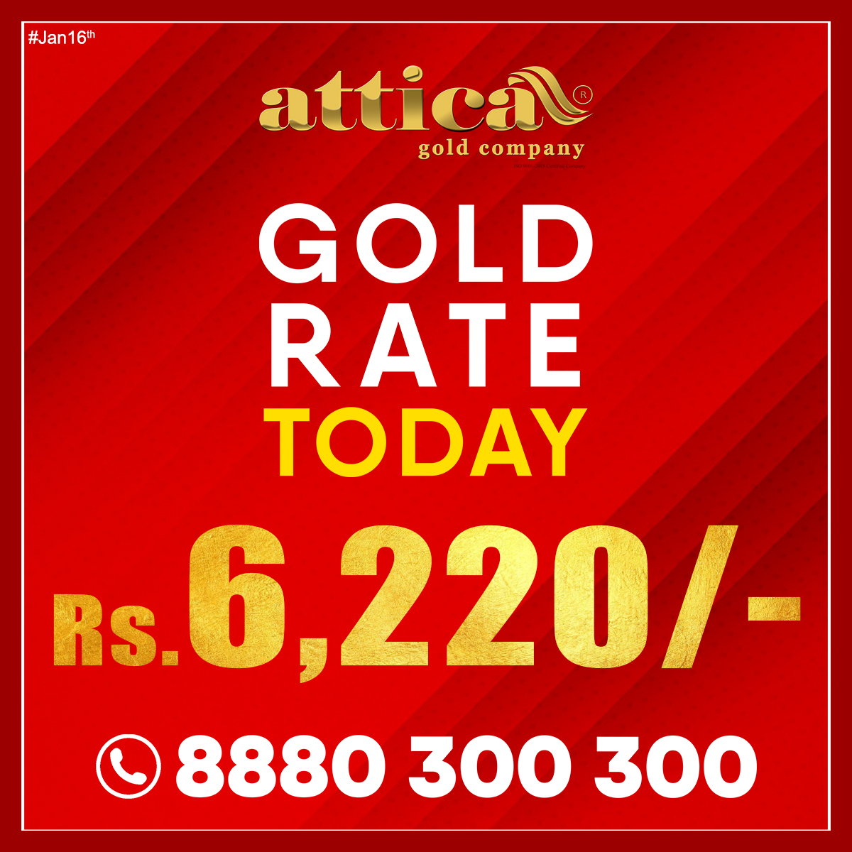 Atticagoldcomp's tweet photo. Today's Gold Rate at Attica Gold Company For more information, Call Us at 8880 300 300 For More Details Visit Our Website: www.atticagoldcompany

#AtticaGoldCompany #GoldBuyers #GoldRate #SellGold #ReleasePledgedGold #Bangalore #Chennai #Hyderabad #Gold https://t.co/SDoDQJIBRJ