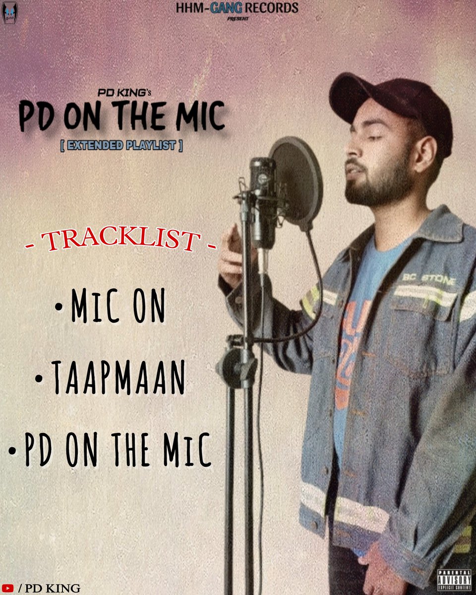 Tracklist out now
the 'PD ON THE MIC' EP.
out soooon on my youth channel 🧿❤️
#rapperpdking #pdking #hhmgang #micon #taapmaan #pdotm #2024NewYear