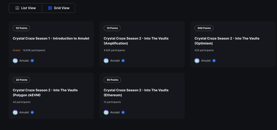 Yiyixmb's tweet image. ▶️$AMU 代幣空投活動:

啟動總計五千萬（50,000,000）水晶獎勵活動，水晶為Amulet V2版本的積分，水晶可以在空投活動中作為資格兌換$AMU代幣

空投時間: 第一季 2024

輸入（邀請碼：9FbcOCroLhCw），追蹤推特、加入Discord，即可獲得10個水晶，然後你也可以推薦別人加入，獲得10個水晶:…