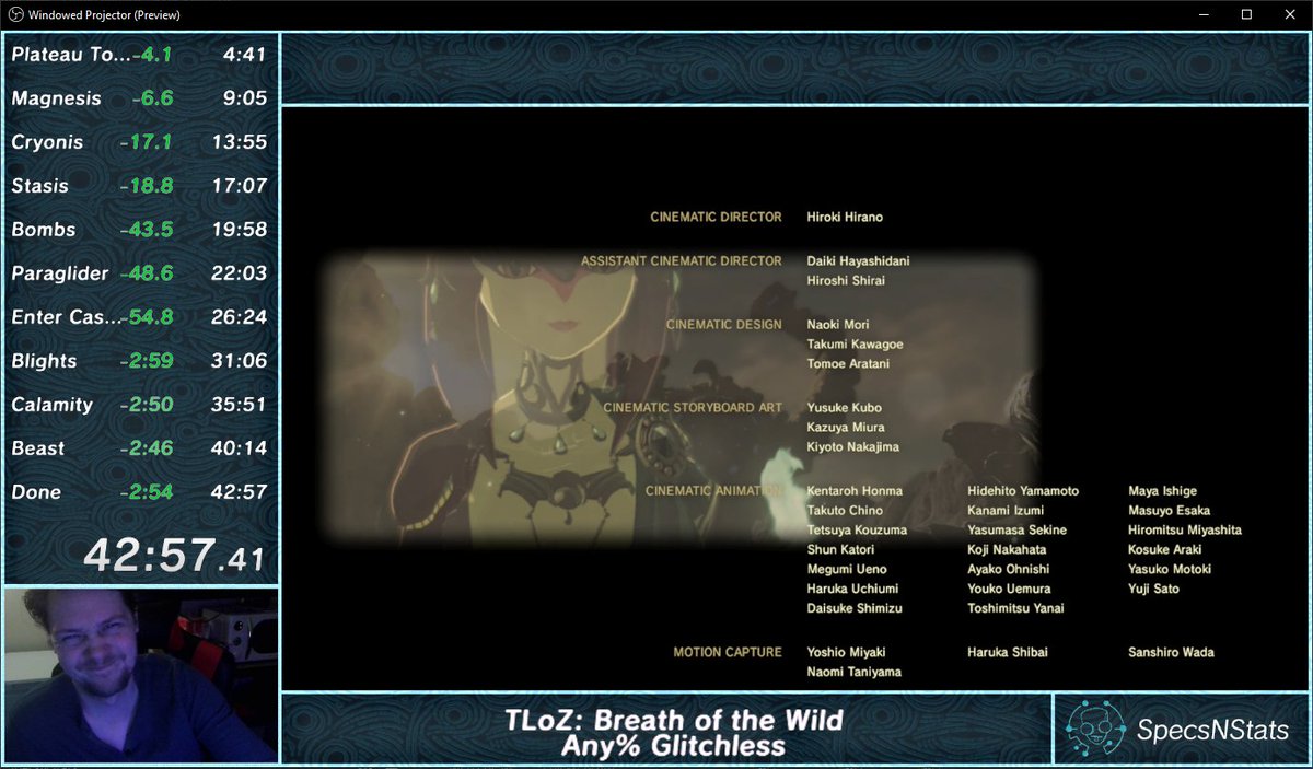 specsnstats's tweet photo. Welp... that was fast. Sub 43 Any% Glitchless. Guess we do AD now? https://t.co/kA9OZCd0rO