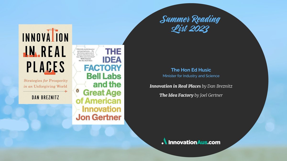 Innov_Aus's tweet photo. Ed Husic, Min. for Industry &amp; Science is our Summer Reading List's next contributor

Min. Husic plans to read Innovation in Real Places &amp; The Idea Factory over the break

Innovation in Real Places https://t.co/lak3Ztz4K0

The Idea Factory https://t.co/G7bp91q8F9

#IASummerReads https://t.co/soNPLlX9oz