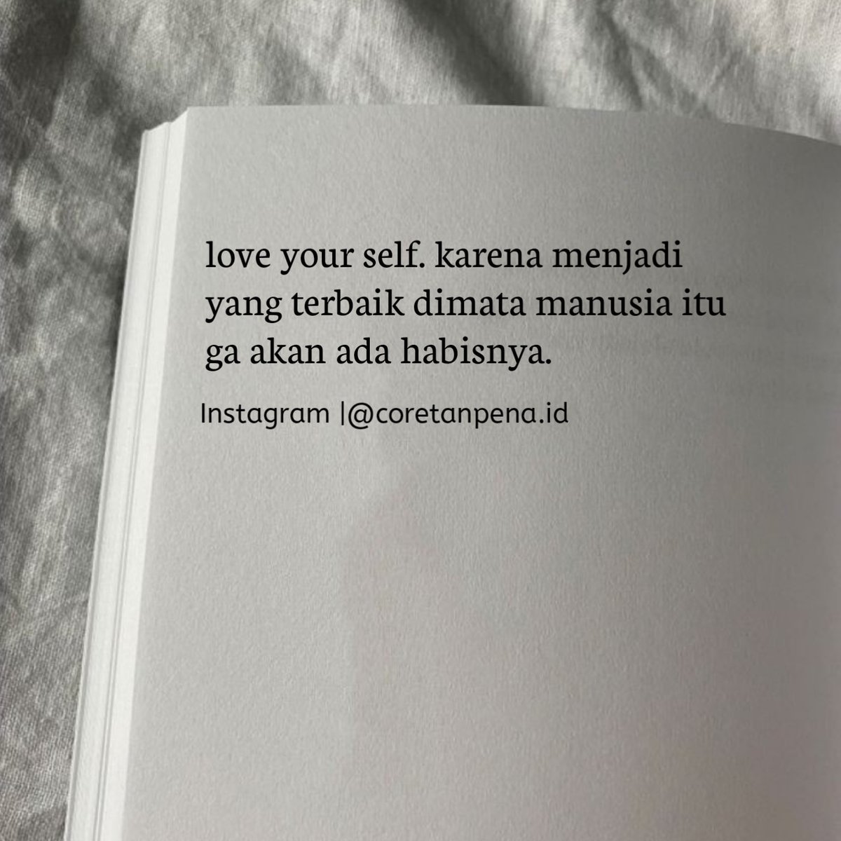 Coretanpenaa_'s tweet photo. Love you self

#katakata #MotivationalQuotes #seniman #aksarakata #quotesdaily #katacinta #sindiran #coretanpena https://t.co/yzEGnJk4uH
