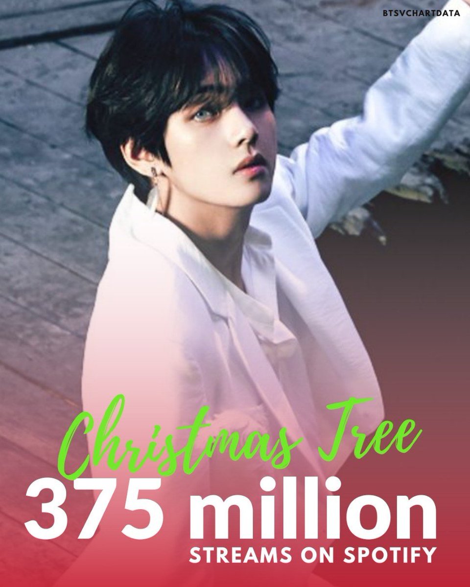 뷔의 Christmas Tree가 Spotify에서 375,000,000 스트리밍을 돌파하며, 이 기록을 달성한 최초이자 유일한 한국 OST의 기록을 연장했습니다!
태형아 축하해요!
#V_ChristmasTree