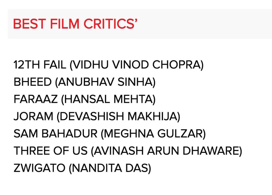 Best film critics 
#Zwigato 
@nanditadas