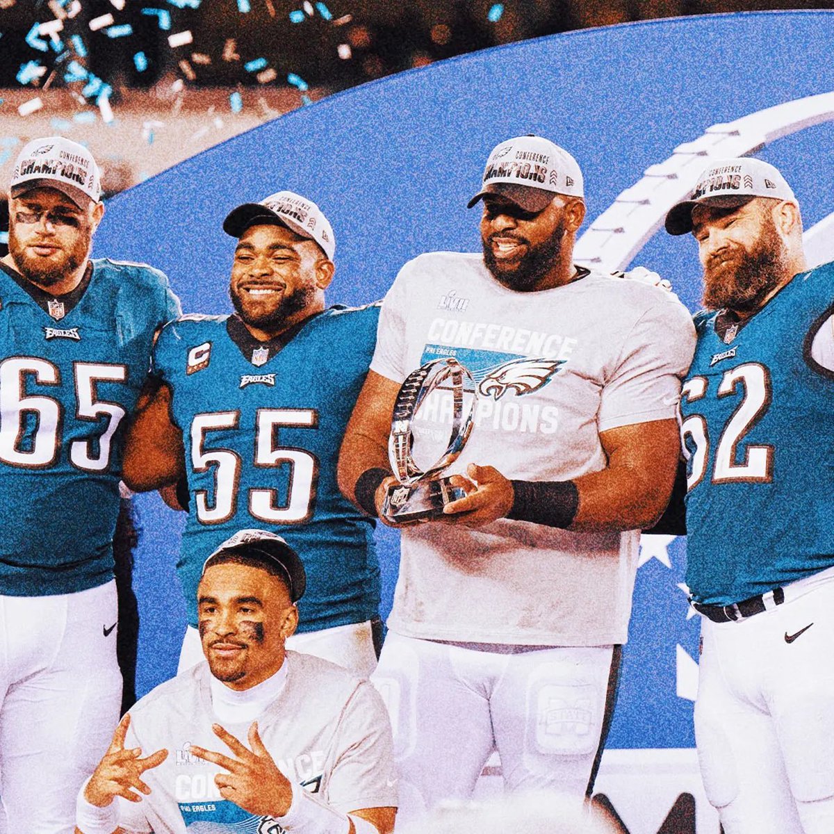 dburtonJr_'s tweet photo. If this is it Fletch, BG and Kelce Thank you 💚 #flyeaglesfly https://t.co/XrDY0euAof