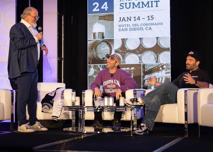 It was fun speaking @happydad today at the 2024 Beer, Wine &amp; Spirits Summit with @sammy and @BeerBizDaily<a class="tags" target="_blank" title="On Twitter" href="/?out=eyJ0eXAiOiJKV1QiLCJhbGciOiJIUzUxMiJ9.eyJpYXQiOjE3MTk1NzE0OTgsImlzcyI6InR3cG9ybnN0YXJzLmNvbSIsIm5iZiI6MTcxOTU3MTQ5OCwiZXhwIjoxNzUxMTA3NDk4LCJyZWRpcmVjdF91cmwiOiJodHRwczovL3R3aXR0ZXIuY29tL2hhcHB5ZGFkIn0.mL9stxf4oFU8_v2lYnFSz7ytKHsBgk77ya73eYOCihC7mChq5STtUq0hqK2gJsDwb7uqzPjzUpA-H7n4cctDYQ">@happydad</a>