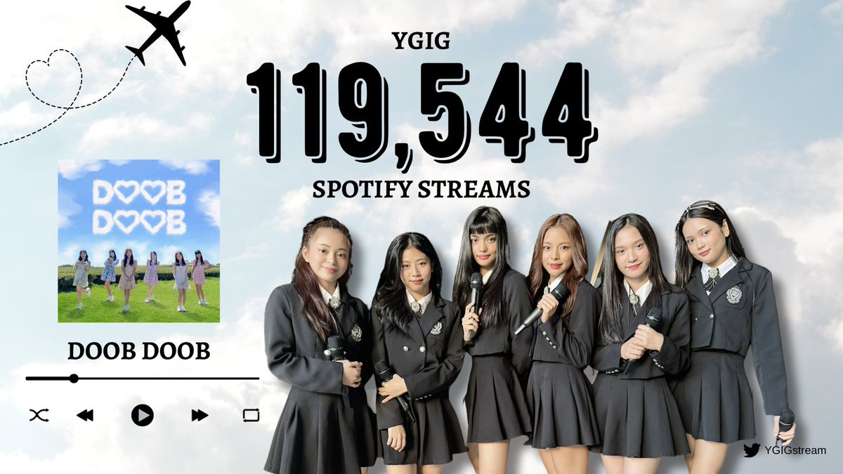 YGIGStream's tweet photo. [🎶] SPOTIFY UPDATE 

#YGIG_DoobDoob had 119k streams on Spotify! 

💓 https://t.co/J4kC3bpnFS
🎯 120,000 streams
💚 https://t.co/5UKbqwKz8i

#YGIG @ygig_official https://t.co/iGrjPPVxH9