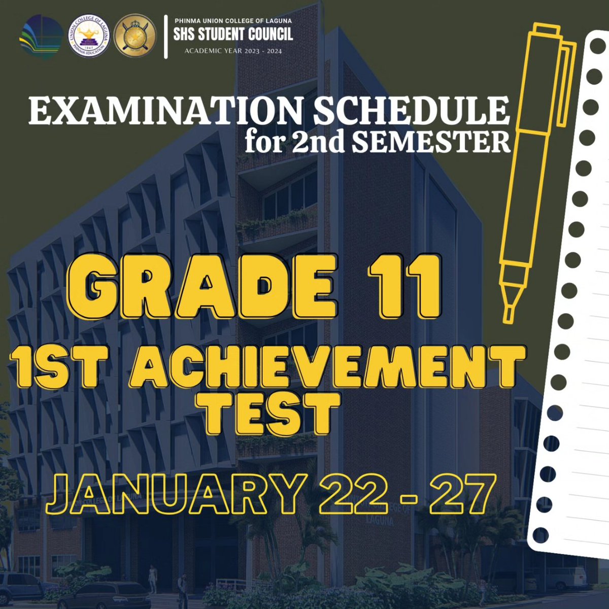 phinmauclshssc's tweet image. Let's embrace this challenging yet rewarding journey. In this battle, we can survive!! 

✨PASADO’T MATAAS NA SCORE CUTIE!!✨

#phinmauclshsc
#examinationweek 

Pubmat by: Emmanuel Jhay Villaruel
Caption by: Bry Gia Joven