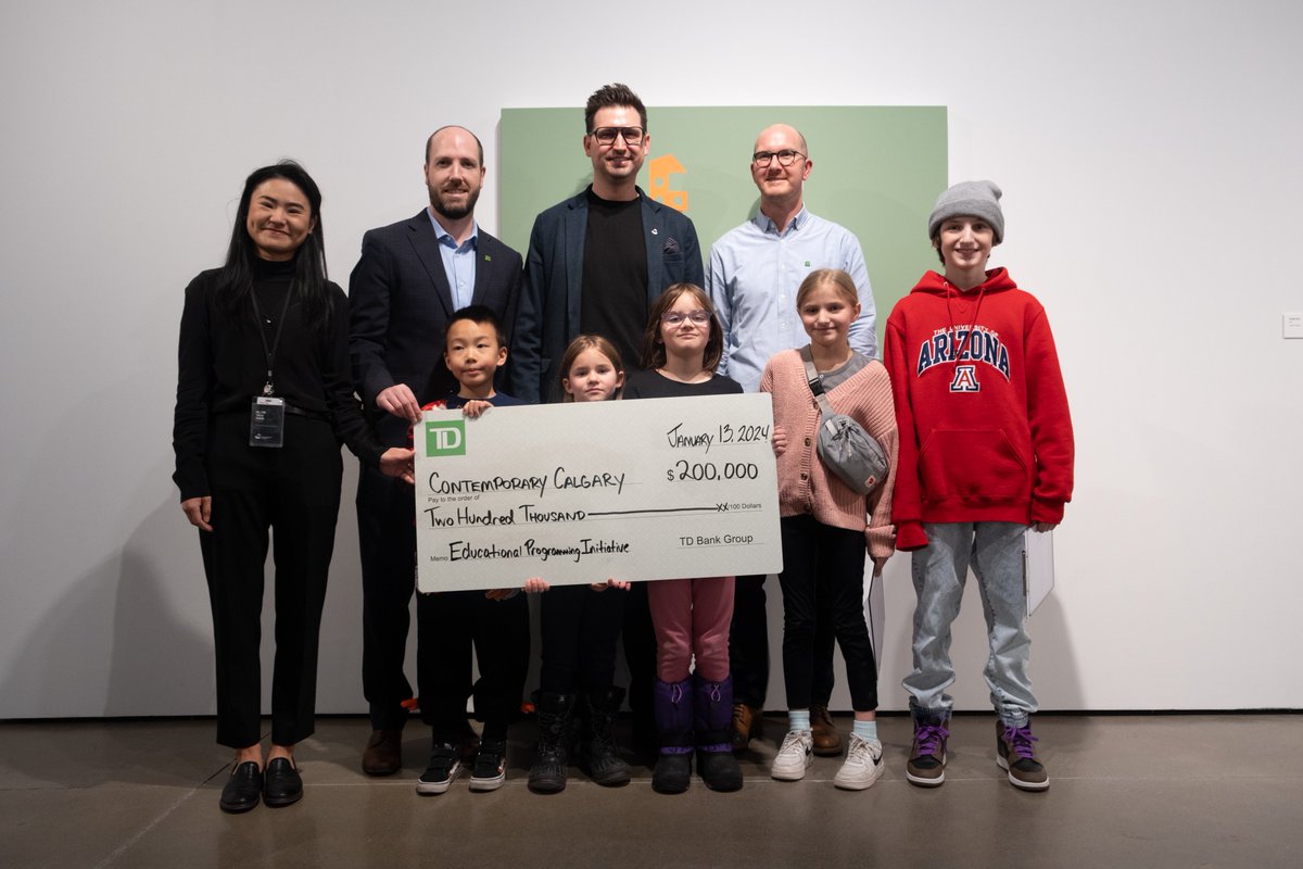 _NikitaNayak's tweet photo. Thank you, @tD_canada Group for generously donating $200,000, through the TD Ready Commitment to bolster @ContemporaryYYC  Educational Programming Initiative! 

#ContemporaryCalgary #YYCYouth #YYCKids https://t.co/ztkm5TwyCx