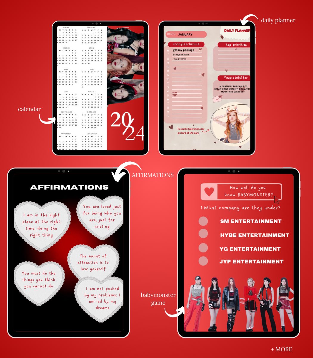 rukaarchive's tweet photo. INTRODUCING #BABYMONSTER DIGITAL PLANNER 2024 https://t.co/OcYNO2bXVN