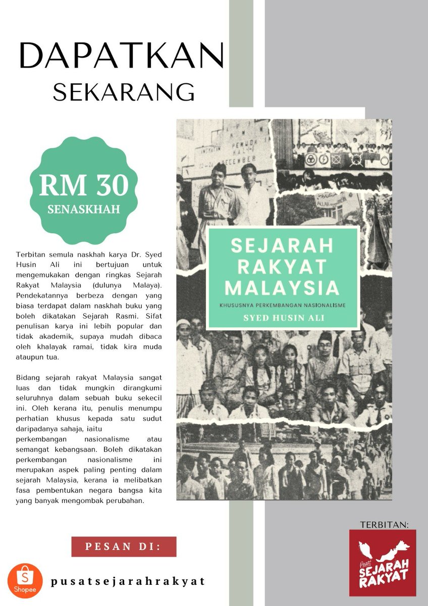 zkrhmn's tweet photo. 🔥🔥Panas-panas dari kilang 🔥🔥

#SejarahRakyatMalaysia &amp; #APeople'sHistoryofMalaysia sudah dicetak semula oleh Pusat @SejarahRakyat dengan kulit buku &amp; suntingan baru. 

Dapatkan sekarang di:

https://t.co/ogWf6EPJZ4 https://t.co/0awadaYr4r