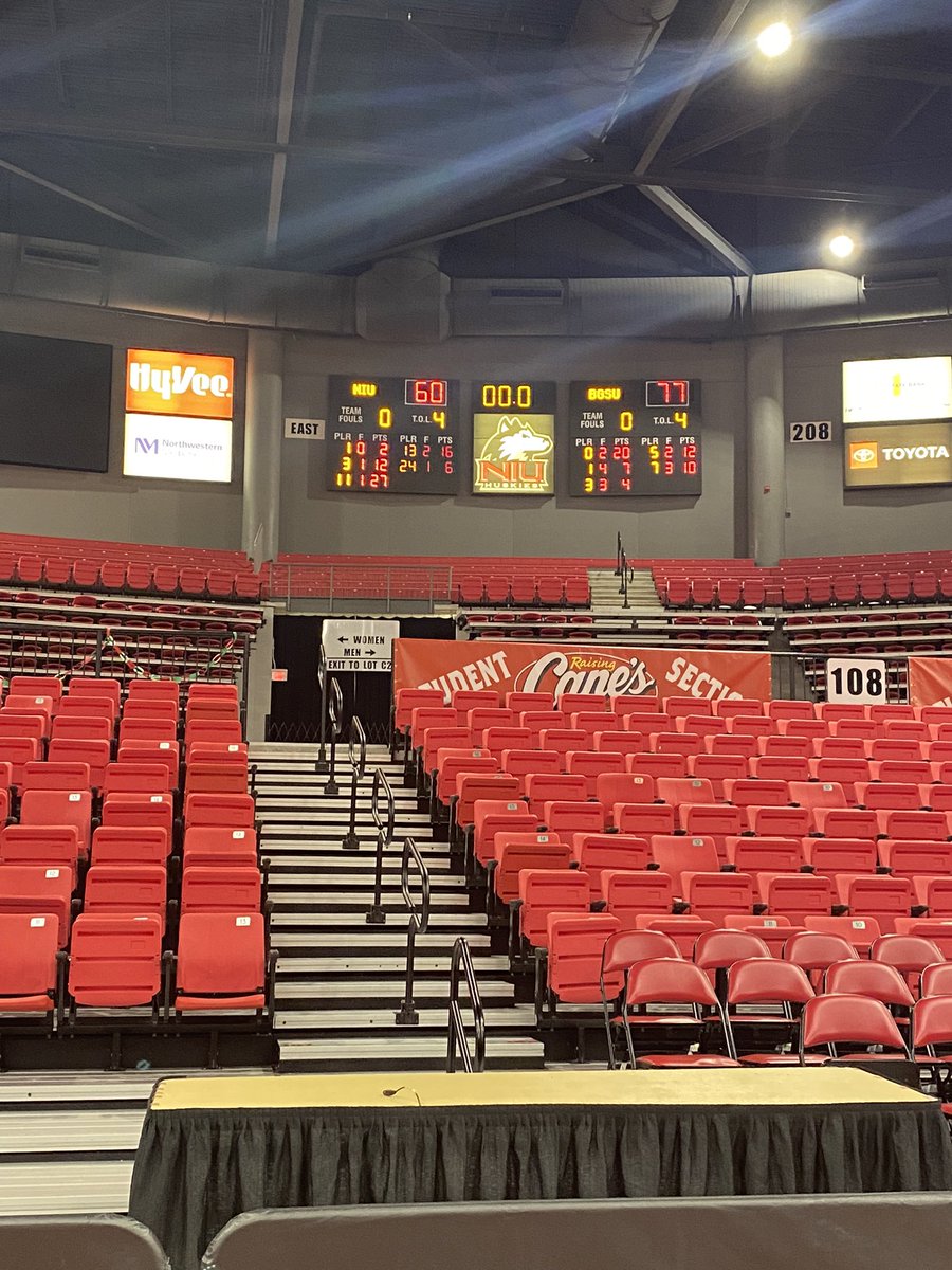 Final from tonight 
NIU: 60
Kent St: 77
<a href="/ManagerGames_/">Manager Games</a>