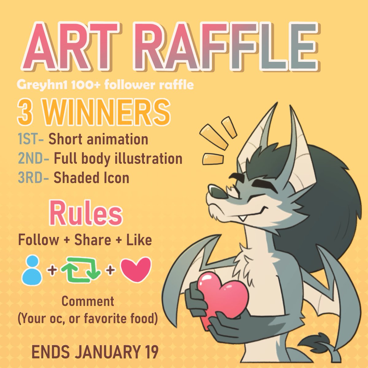 Before reopening commissions I wanted to do a reffle to thank all the cool people I've met recently :3