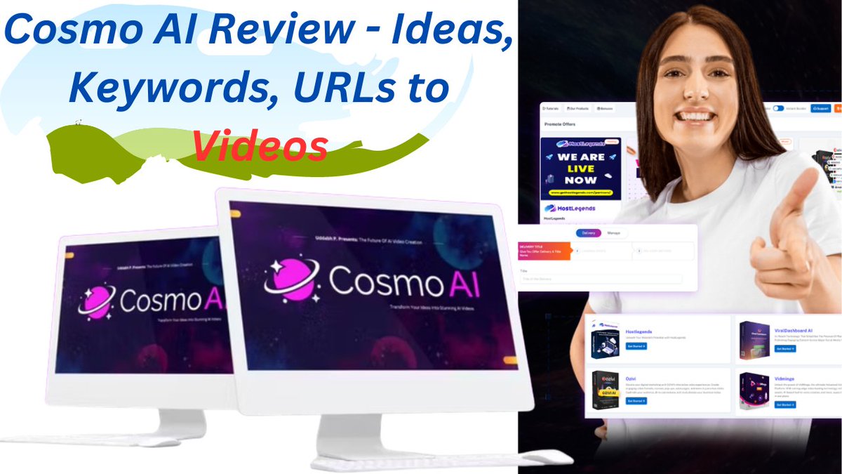 EyasminFar76823's tweet image. Cosmo AI Review – Ideas, Keywords, URLs to Videos
Click Here: farjana-review.com/cosmo-ai-revie…
Features of Cosmo AI Review
Text to Video: Effortlessly bring ideas to life with seamless text-to-video conversion.
#CosmoAIReview #CosmoAI