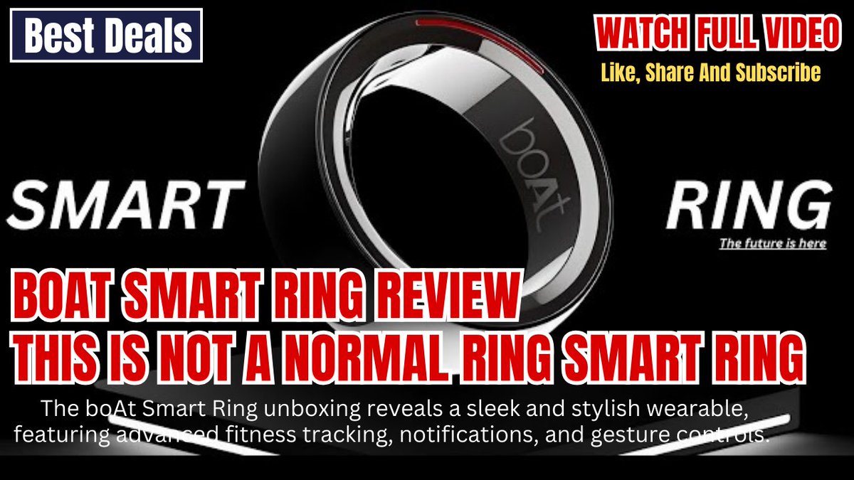 boAt Smart Ring Unboxing  Review
#boAtSmartRing #TechUnboxing #SmartRingReview #WearableTech #GadgetReview #TechGadgets #WearableWednesday #boAtLifestyle #SmartAccessories