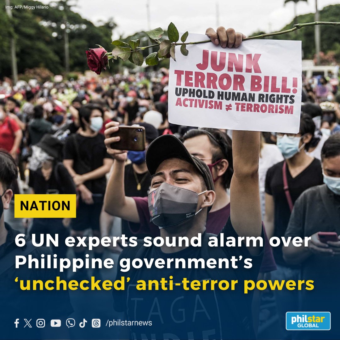 The UN experts counted at least 24 alleged victims of rights violations from the government’s counter-terrorism efforts from 2019 to 2023 — which covers the second half of the Duterte administration and Marcos’ first year in office. Read: philstar.com/headlines/2024…