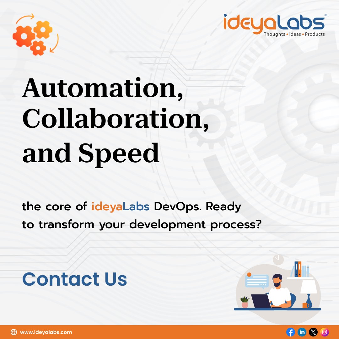 Revolutionize your development journey! At #ideyaLabs, DevOps isn't just a process; it's a culture. Experience seamless automation, enhanced collaboration, and unparalleled speed in your software lifecycle.
#DevOpsCulture #AutomationJourney #SoftwareLifecycle #RevolutionizeDevOps