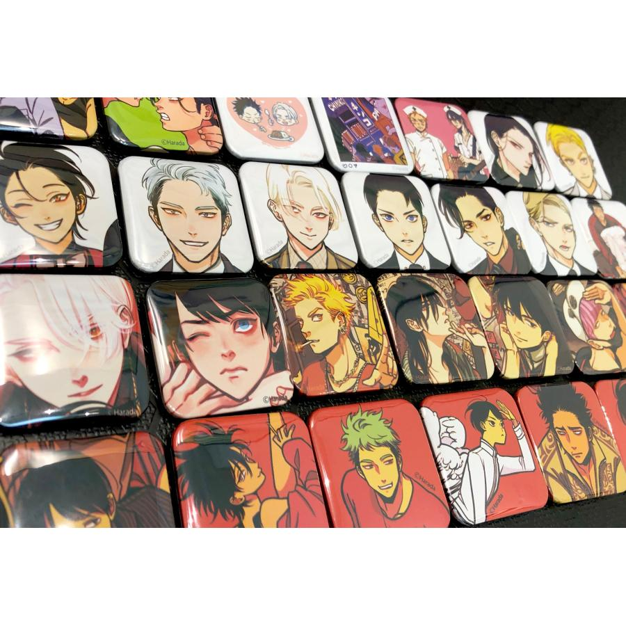 ◤通販◢🔥再発売🔥
はらだ<a href="/harada_info/">はらだ</a>個展「HKL2」ランダム缶バッジ4個セット

2020年に開催された、はらだ先生個展「HKL2」の描き下ろしイラストを使用した缶バッジ✨
全28種類で、コロンとしたしかくいデザインがキュートなバッジです💓

👇通販ページ
store.shopping.yahoo.co.jp/vanilla-galler…