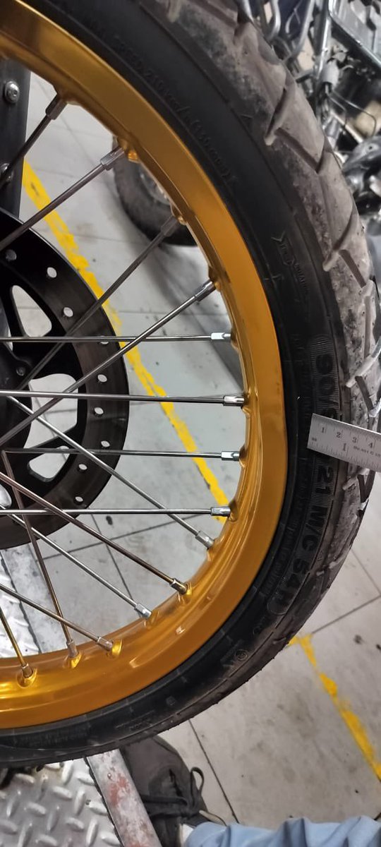 delhirk's tweet photo. @royalenfield attention and support from the RE mgmt ? I am RE M, since 2002 and got Himalayan 450 Henley black. just drive 280 km city drive &amp; at first service shocked to see that my front spoke wheel found bent without any accident or external hit to any stone or pothole . Help https://t.co/lTos0ZgkC0