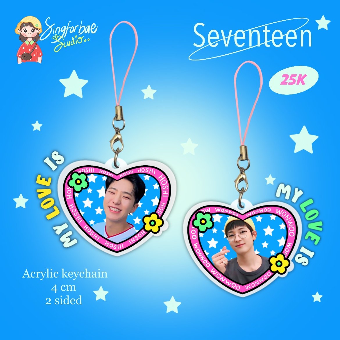 Singforbaestdio's tweet photo. [SEVENTEEN KEYCHAINS]
New collection "Love Is Seventeen"
By Singforbae_studio

Detail : 
+- 4cm Acrylic 
2 sided 

Price 25k/each 
Pre Order Open Now ⬇️⬇️ https://t.co/tZKnhMUWPD