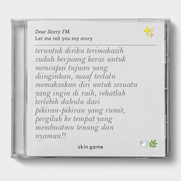 caimagnr's tweet photo. hi @skingameofc, here's my story for #SorryFM and i'm ready to be part of @skingamewarrior!!✨🕊️ https://t.co/5ncg8wLsUD