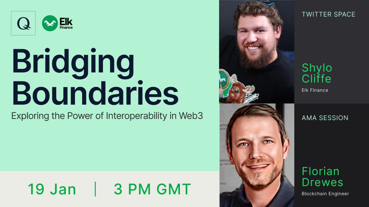 Save the date! Join an engaging AMA session with a special guest Shylo Cliffe, a contributor to @elk_finance and explore the power of interoperability in #Web3! Date: January 19th at 15:00 GMT Guest: @LtSnakePlissken 📍 x.com/i/spaces/1BRKj… Get ready to dive into the world