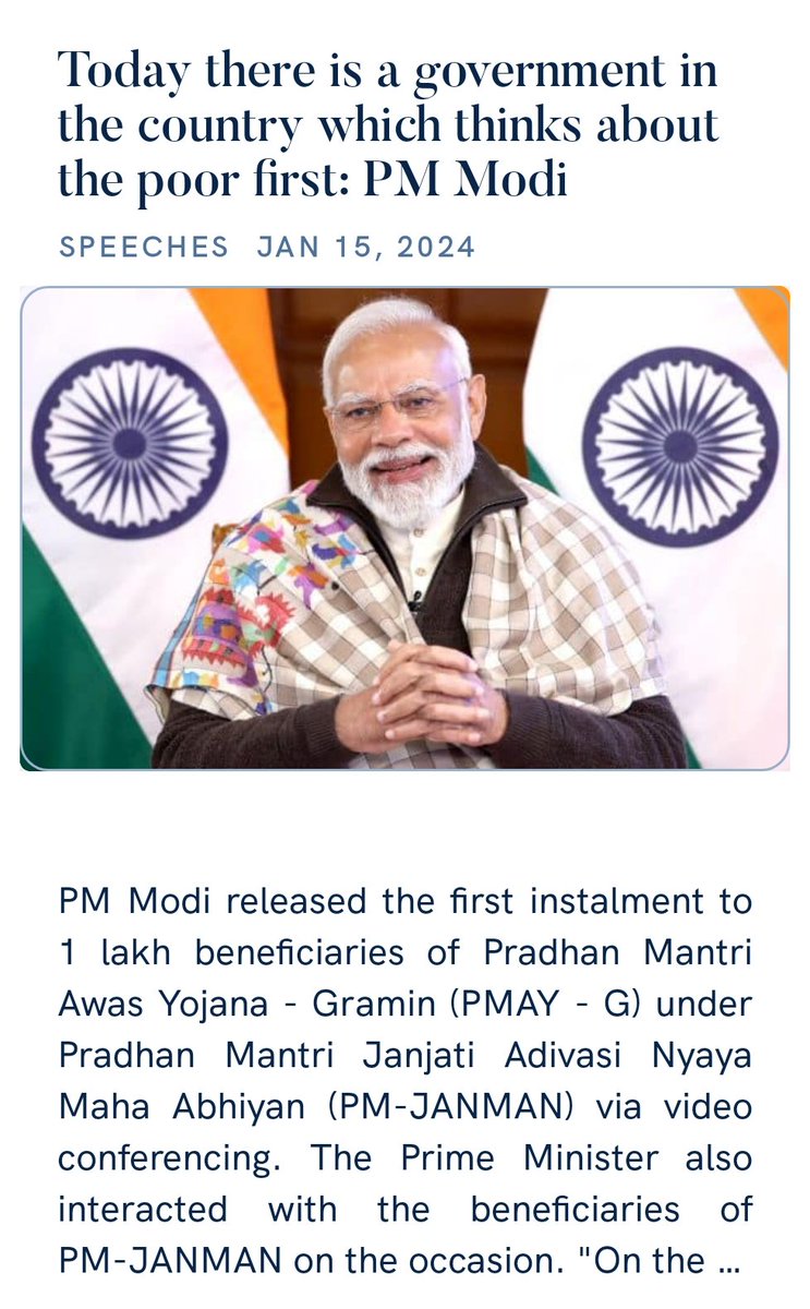Today there is a government in the country which thinks about the poor first: PM Modi
nm4.in/3TY42LW via NaMo App