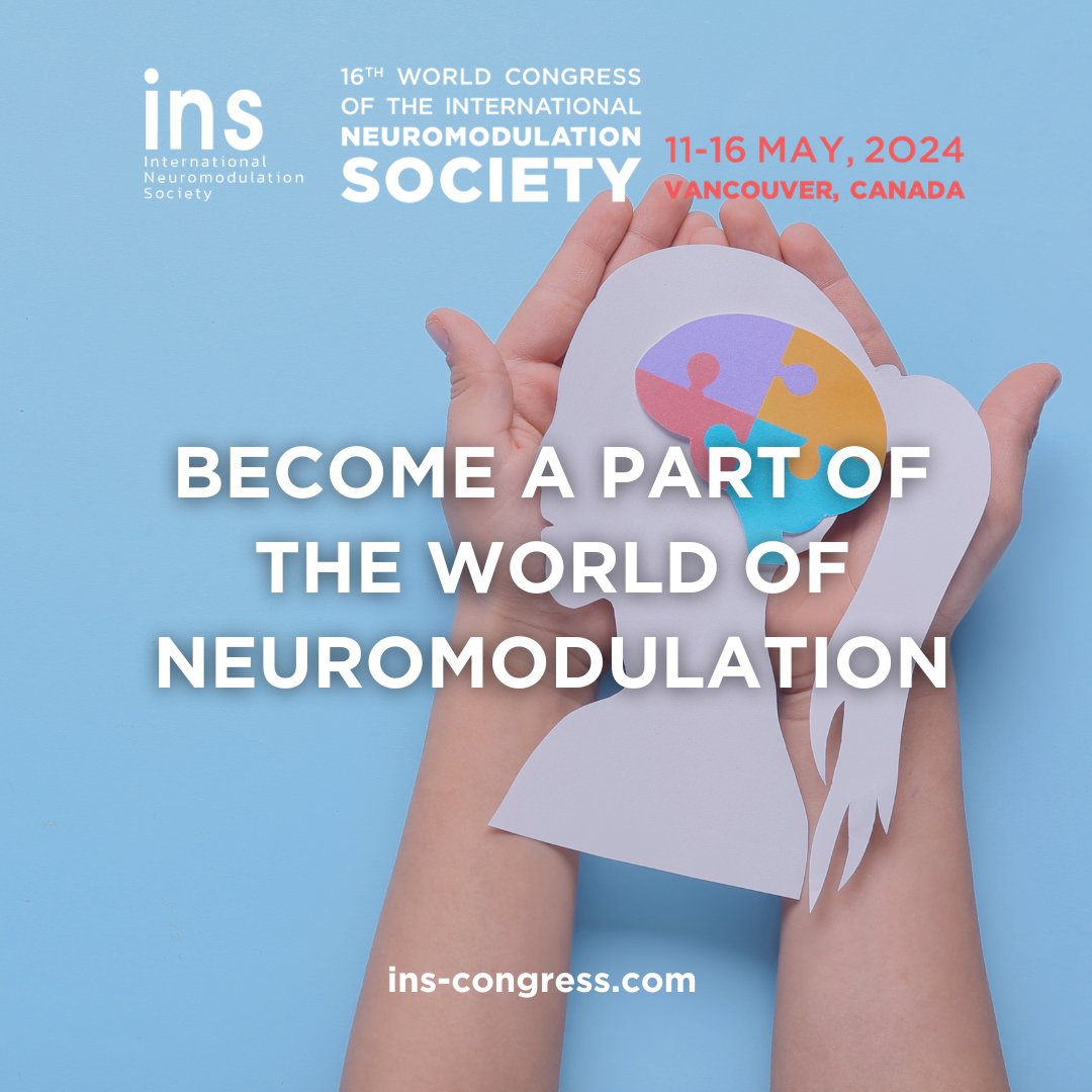 🧠Explore diverse sessions like 'Non-Invasive Brain Stimulation: From Pain to Post-Viral Symptoms,' 'Neuromodulation for Movement Disorders,' and many more at #INS2024! 🌐 Join us for an immersive experience: ins-congress.com/scientific-pro… #Neuromodulation #Neurostimulation