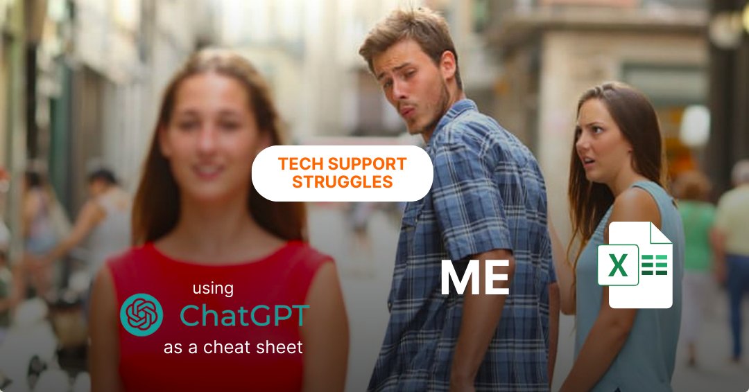 boxfusion_sa's tweet image. When the latest tech catches your eye, but your old tech issues won't let you go! 📱😫 ​

​#BoxFusion #TechSupport #TechStruggles #TechTalk #TechHumor #ChatGPT