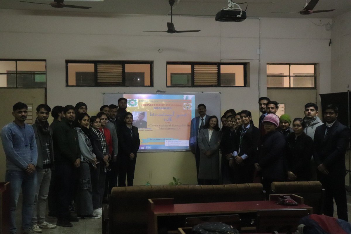 dewangrp's tweet photo. International insights: Ms. Aparna Sharma, US Army Secret Service, shared key takeaways on cross-cultural management. An invaluable session for our PGDM students, preparing them for success in the globalized business arena. Ready to thrive? Join DVSGI's PGDM course! #PGDM #DVSGI https://t.co/vquK9vQzVc