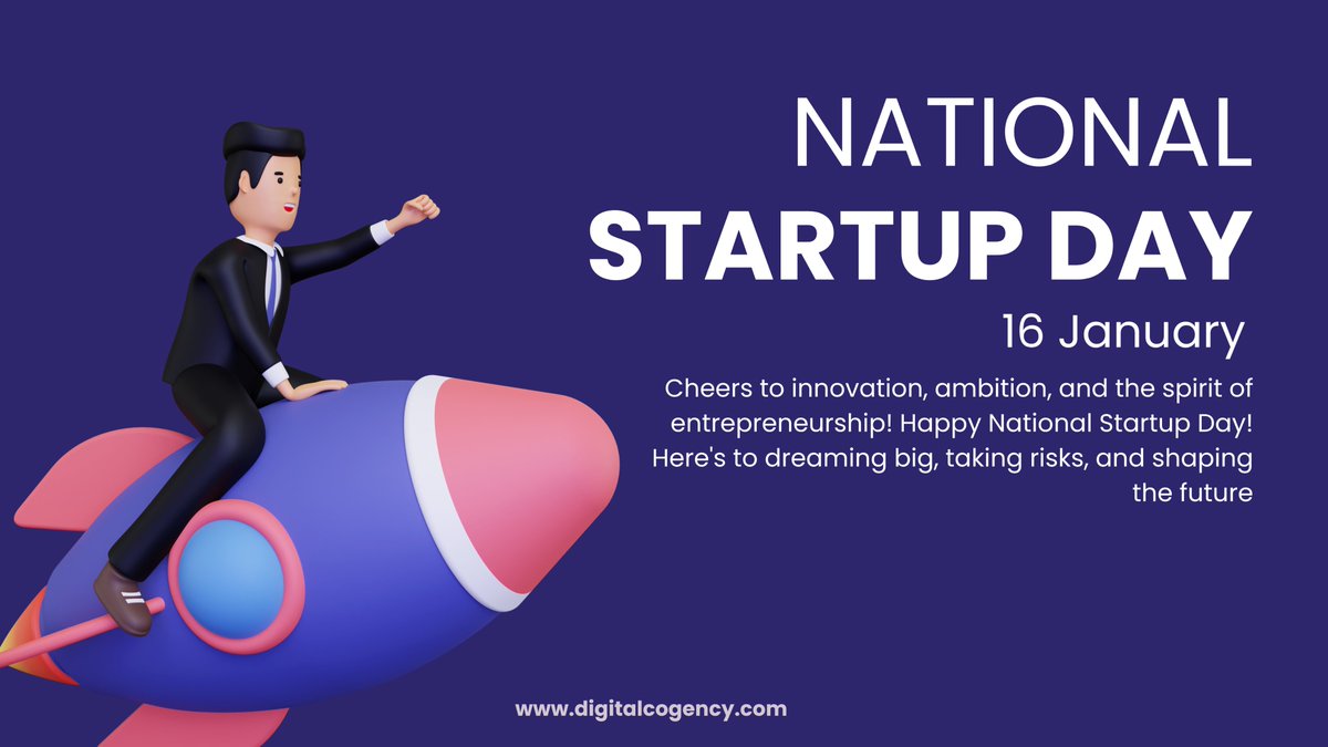 DCogency's tweet photo. Today is #NationalStartupDay! 🚀 Startups bring world-changing ideas to life. Though the road is tough, startups fuel innovation. 

We applaud those boldly asking "What if?" - may your solutions improve lives! Pursue your startup dreams.

#startup #ideas #DigitalCogency https://t.co/mtHLIjytRT