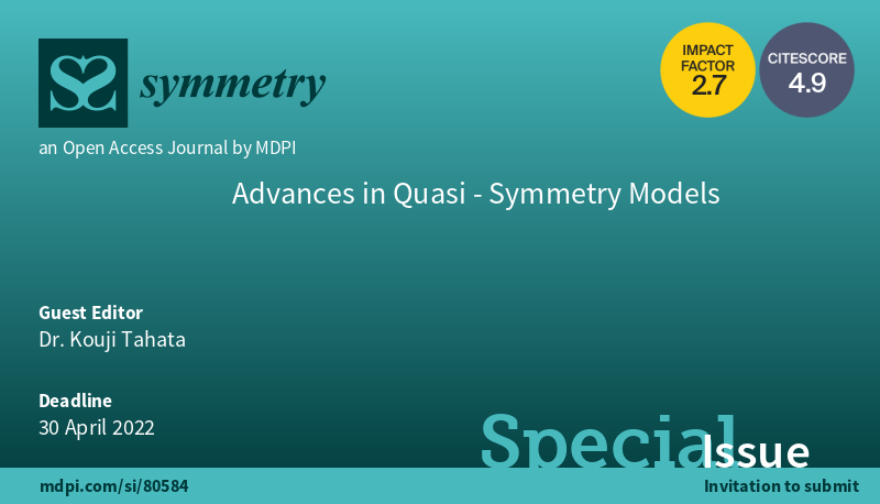 Symmetry_MDPI's tweet photo. #callforreading #mdpisymmetry Check this Special Issue about "Advances in Quasi-Symmetry Models" at https://t.co/c9jl46oRNb
Editor: Kouji Tahata
#contingencytable
@TUS_PR_en
@ComSciMath_Mdpi https://t.co/ZSJYnIan4o
