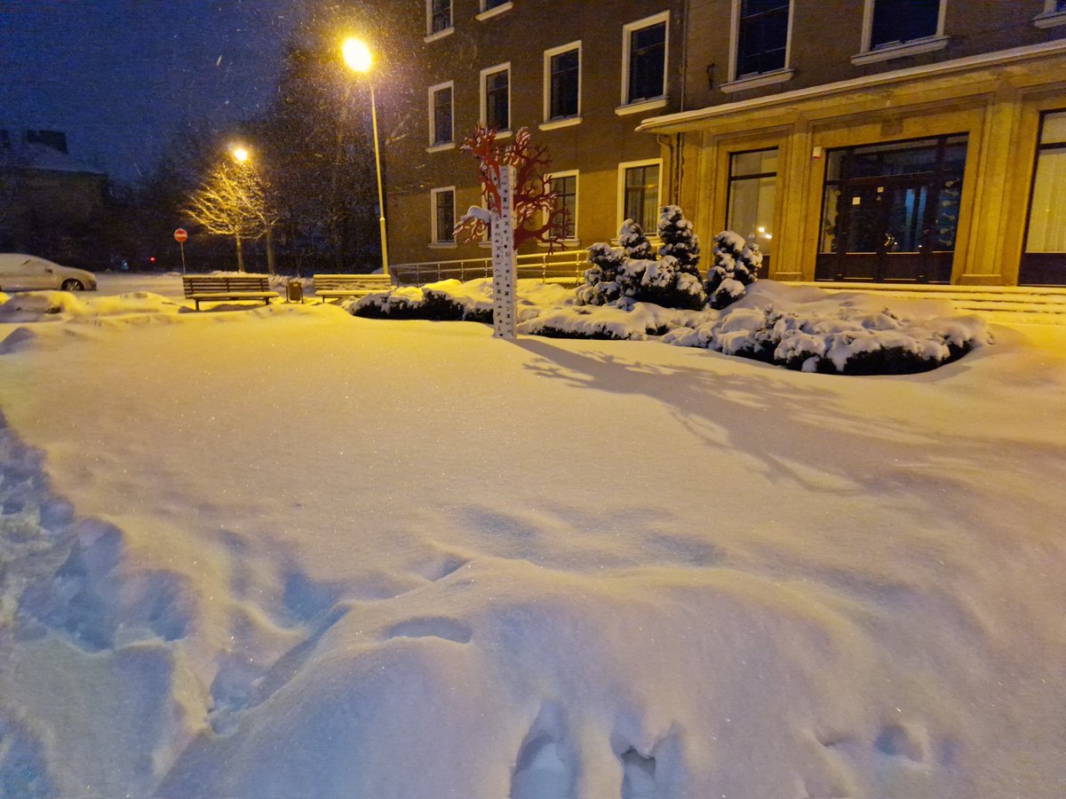 MeteoLatvia's tweet photo. Šorīt ceļš uz skolu sniegots un ļoti ziemīgs. ❄️☃️
#sniegs #putenis #ziema https://t.co/49cdAYZySV