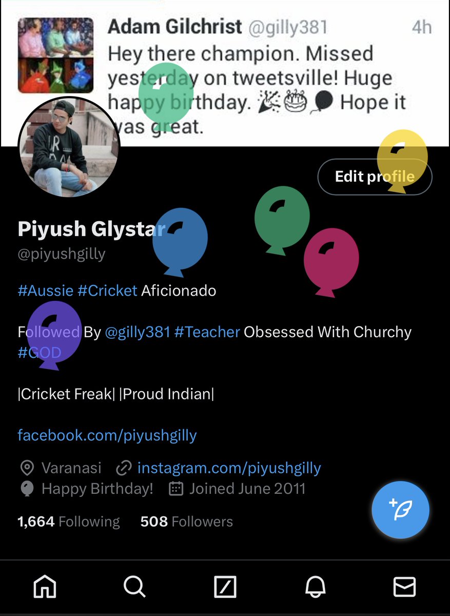 piyushgilly's tweet photo. #Onthisday @gilly381 smashed 172 vs Zim on 16 Jan 2004 #HighestODIScore This special century hit by My Teacher #Churchy on my Birthday #luckiestboy It’s mah birthday Gilly! Hope I’ll receive your blessings again! https://t.co/hXp90J4BVP