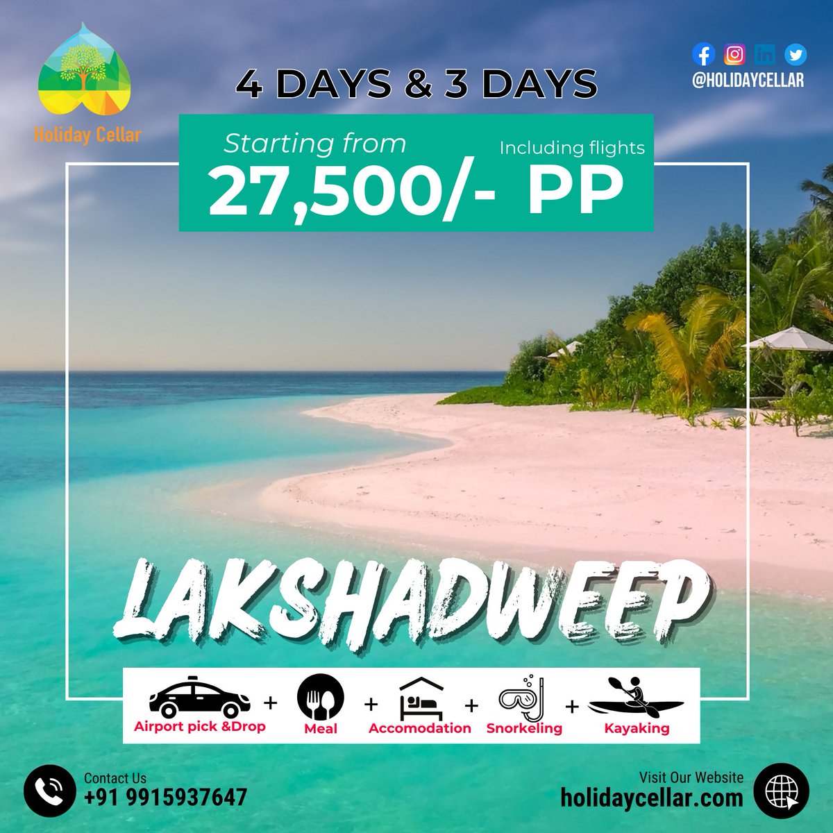 holidaycellar's tweet photo. Dive into the pristine beauty of Lakshadweep with your loved ones – a family adventure filled with turquoise waters, coral wonders, and unforgettable moments. 📷
#familyevent #lakshadweepmagic #family #familytravel #traveling #travelphotography #travel https://t.co/ERkoscj0QN