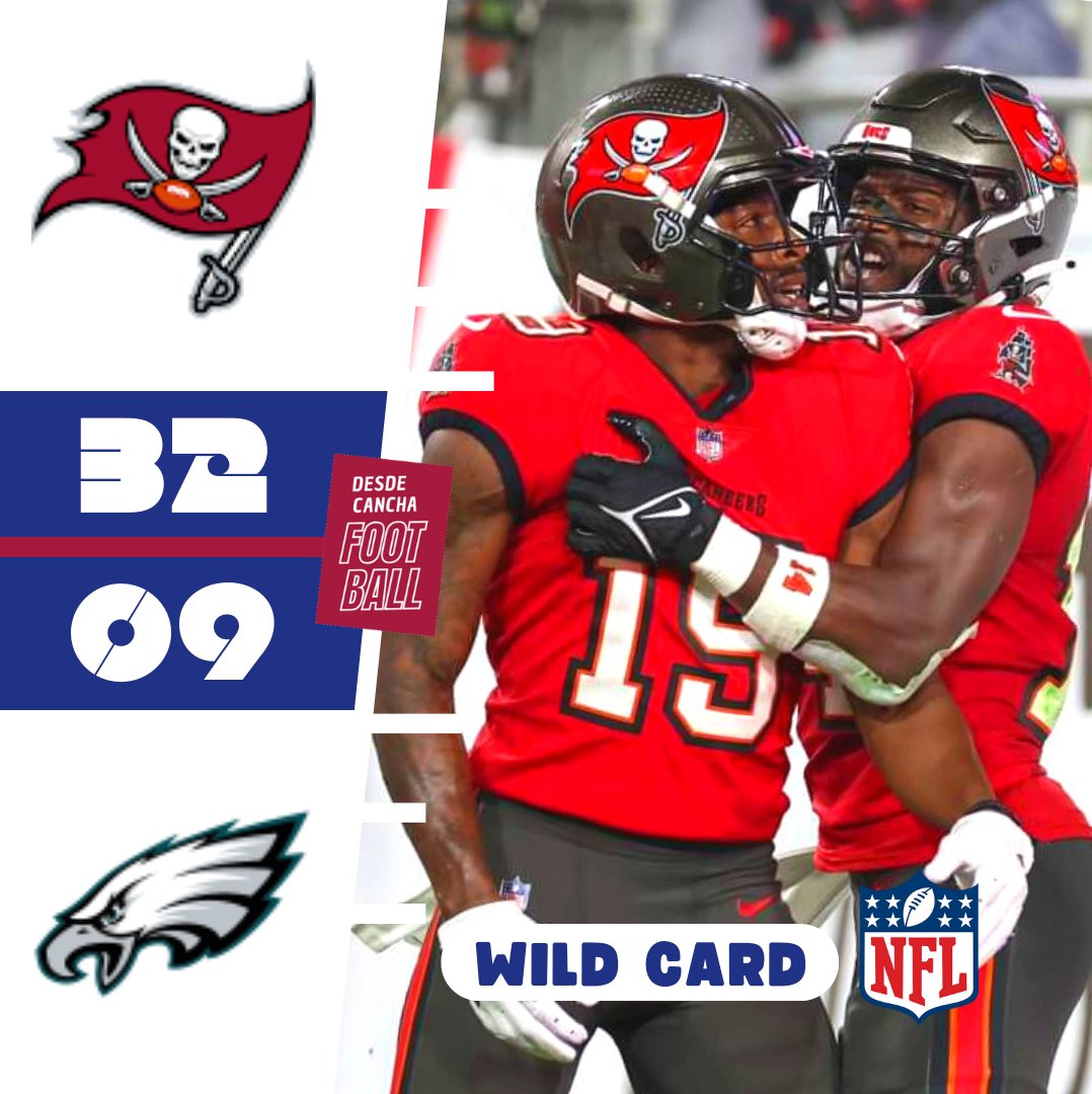 descancha's tweet photo. #WildCard | 🏈 En el último encuentro de Comodines 2023/24 en la NFL, en un duelo de la NFC, de la mano su quarterback Baker Mayfield, los Bucs consiguieron una contundente victoria sobre las Eagles, obteniendo el boleto a los playoffs de la ronda divisional.

#NFL #Comodines https://t.co/tYVGZxQooL
