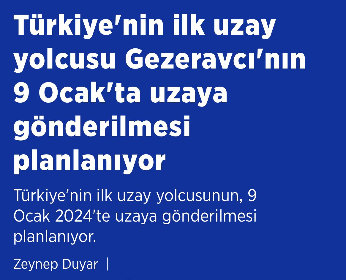 Türkiye, uzaya astronot göndermek için 55 milyon dolar ödeyecekmiş. Ne yapacak uzayda. Turistik gezi mi?
Boğaziçi Üniversitesini tahrip edin ondan sonra uzaya adam gönderin.