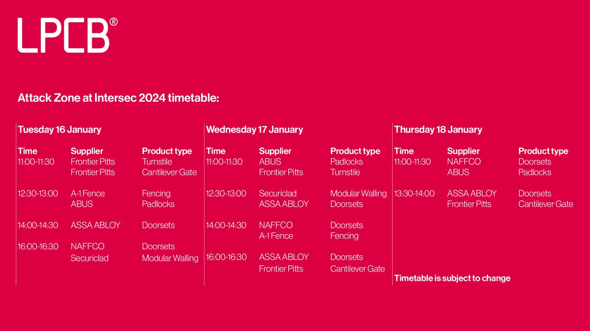 brelpcb's tweet image. We are having an enjoyable day so far on Day 1 of @IntersecExpo 2024. Join us at:

📍 LPCB Security Stand/Attack Testing Zone – S1-D44
📍 LPCB Fire Stand – 4-E30

Find out more about #LPCB: bregroup.com/products/lpcb/.

Visit #RedBookLive: redbooklive.com.

#IntersecExpo