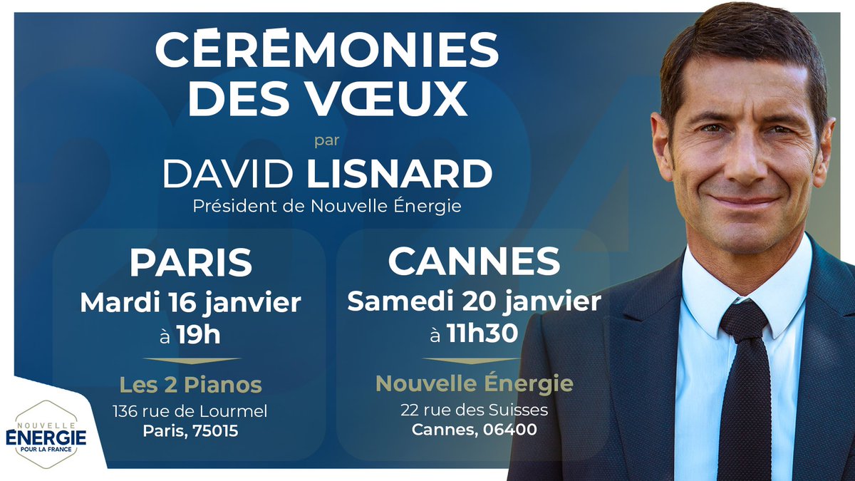 veroniquebesse's tweet photo. Heureuse de retrouver ce soir @DavidLisnard pour la cérémonie de vœux de Nouvelle Énergie ! @Nouv_Energie https://t.co/F1f4idrgxA