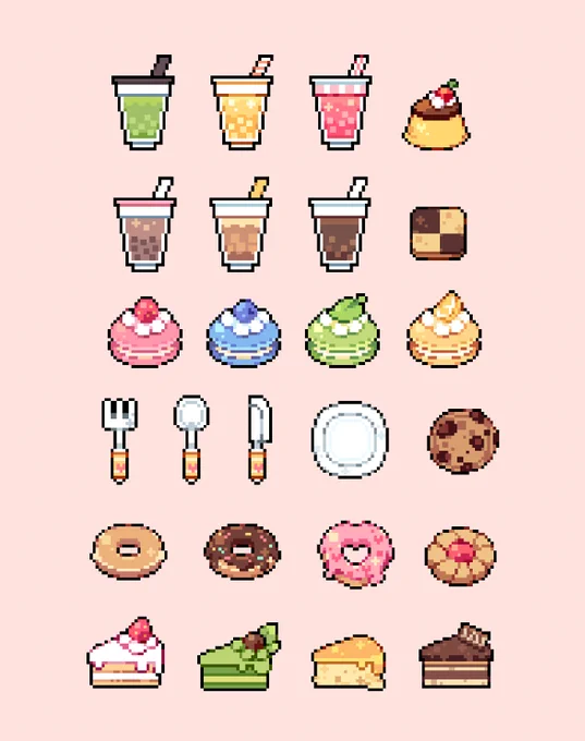 Want some sweets?#pixelart #pixel #pixelartist #ドット絵 #픽셀아트 