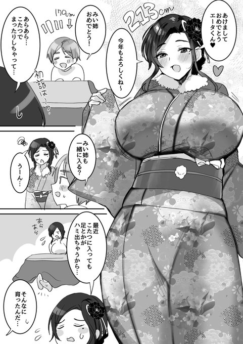 長身おねえさんとお正月と肉こたつ(? 