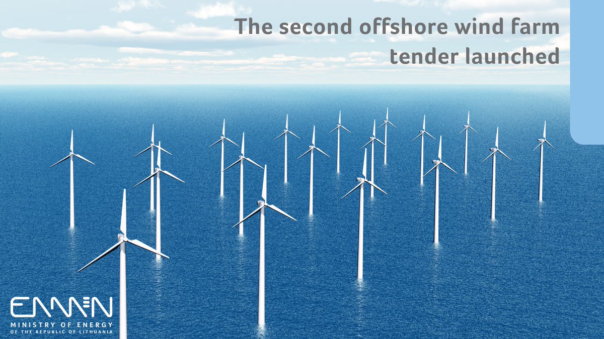 The National Energy Regulatory Council has launched the second #tender for the selection of a developer to develop a 700 MW #offshore wind farm in the #BalticSea. Tenderers have to submit their applications and documents to #NERC by 14 April 2024. 🔗 bit.ly/3tT6OaO