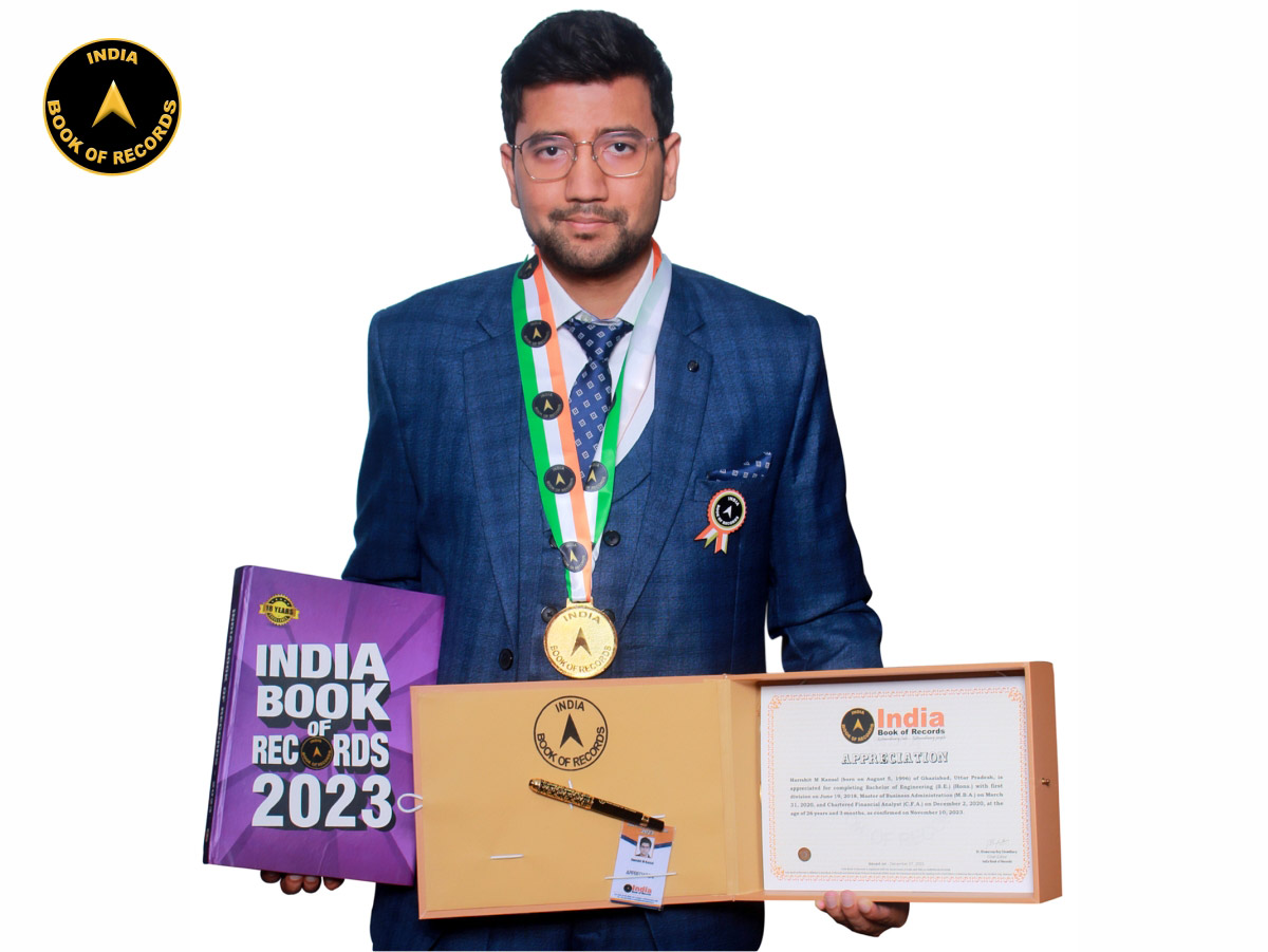 indiabookrecord's tweet image. Harrshit M Kansal of #UttarPradesh, is appreciated for completing #BachelorofEngineering (Hons.) with first division on June 19, 2018, Master of Business Administration on March 31, 2020, &amp;amp; Chartered Financial Analyst on Dec 2, 2020.
@KansalHM 

Read At: indiabookofrecords.in/harrshit-m-kan…