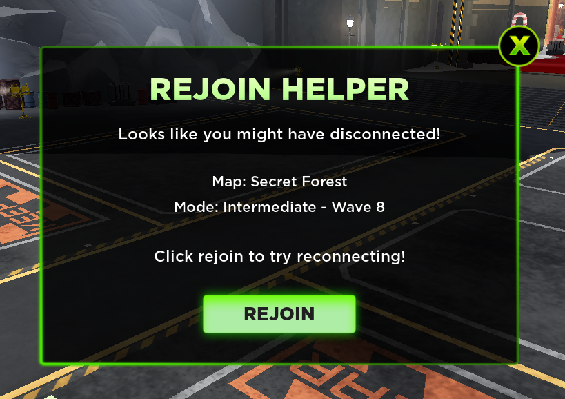 AtrazineC's tweet photo. Rejoin Helper just dropped for TDX! You can now rejoin a multiplayer game if you disconnect🔥 https://t.co/VubxLxo1dp