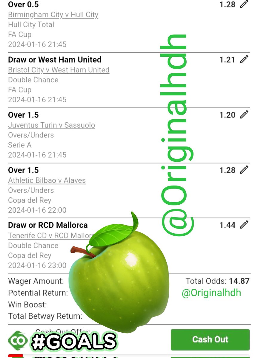 Originalhdh's tweet photo. Good morning everyone. Happy Tuesday! Hope your week has started off on a positive note, and is moving gracefully thus far.🙏🏽 Here are my picks/selections for today's games. Let's try once again. #PuntersSA #BetwaySquad #Betaway #letskeephustling 👊🏾
Booking code: X65B3F5BF https://t.co/hWxNpVeJDA