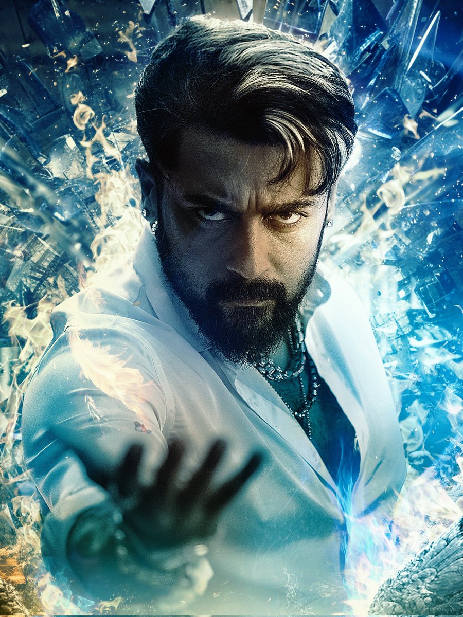 SuriyaFansClub's tweet photo. Social media is bleeding with this poster. Ice and fire 🧊🔥

#Kanguva #KanguvaSecondLook https://t.co/HzczklNN1u